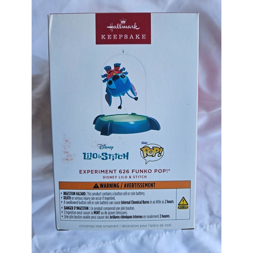 Hallmark Keepsake 2025 Experiment 626 Funko Pop Lilo and‎ Stitch Disney Ornament
